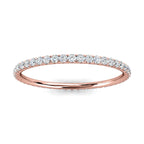 0.34 CTW Round Diamond Micro-Prong Full Eternity Band in 14K Rose Gold Ring