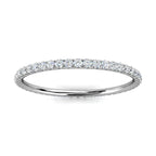 0.34-4 CTW Round Diamond Micro-Prong Full Eternity Band in 14K White Gold Ring