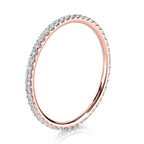 0.34 CTW Round Diamond Micro-Prong Full Eternity Band in 14K Rose Gold Ring
