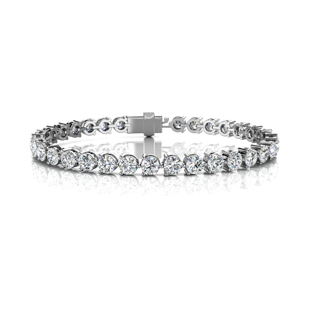 The Olympia Line: 10.50 CTW Round Lab-Grown Diamond Statement Tennis Bracelet 14K-18K Gold Platinum