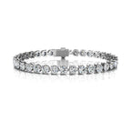 The Olympia Line: 10.50 CTW Round Lab-Grown Diamond Statement Tennis Bracelet 14K-18K Gold Platinum