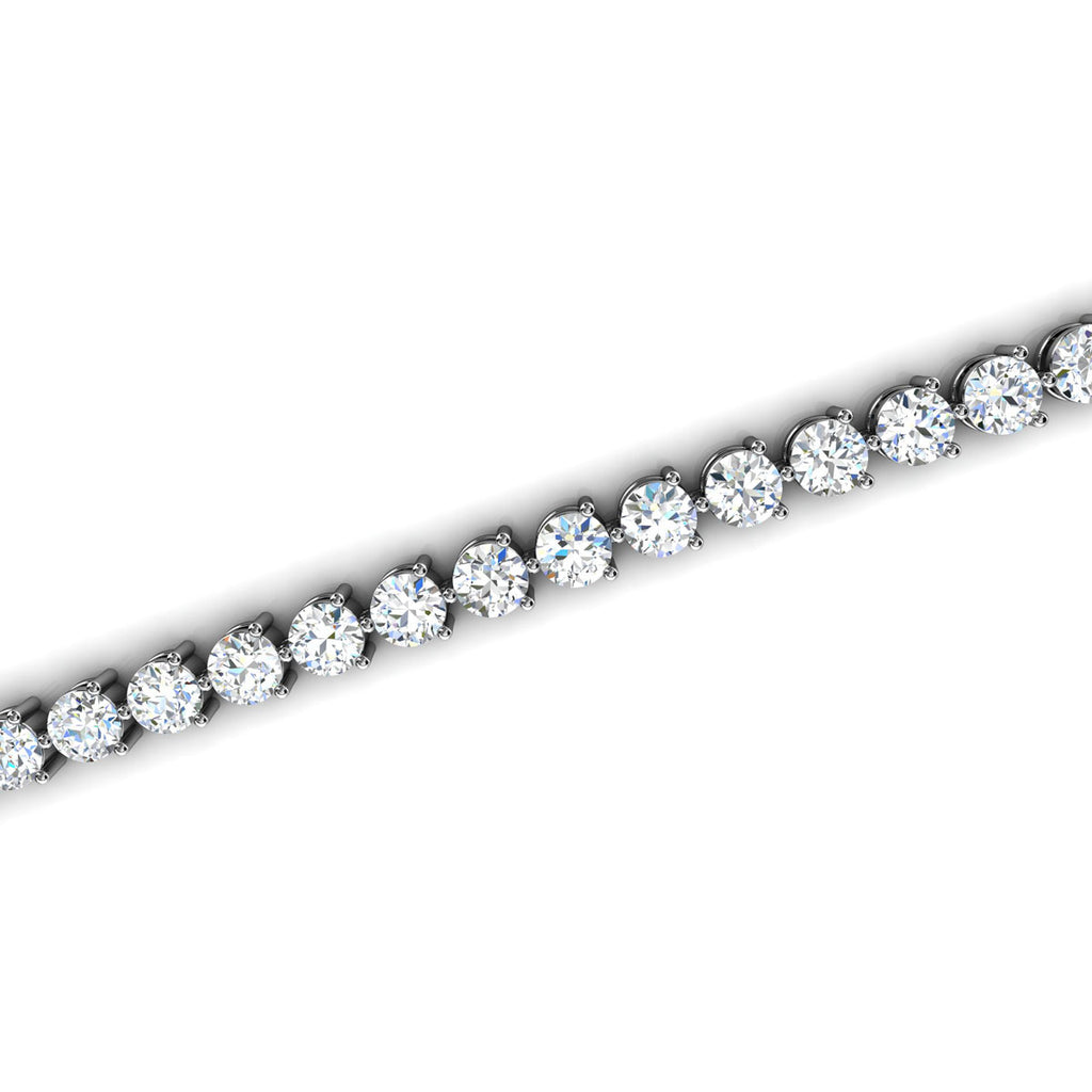The Olympia Line: 10.50 CTW Round Lab-Grown Diamond Statement Tennis Bracelet 14K-18K Gold Platinum