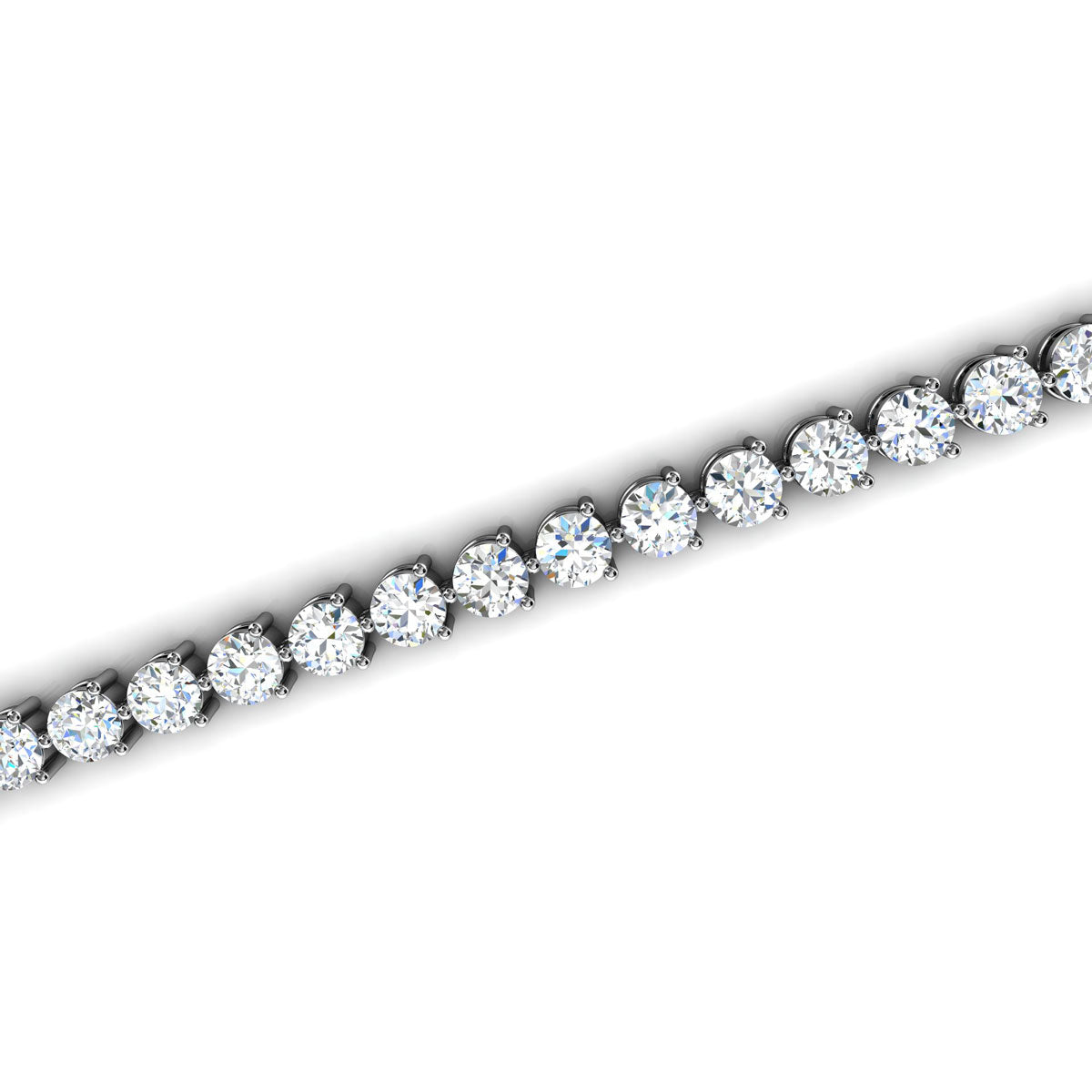 The Olympia Line: 10.50 CTW Round Lab-Grown Diamond Statement Tennis Bracelet 14K-18K Gold Platinum
