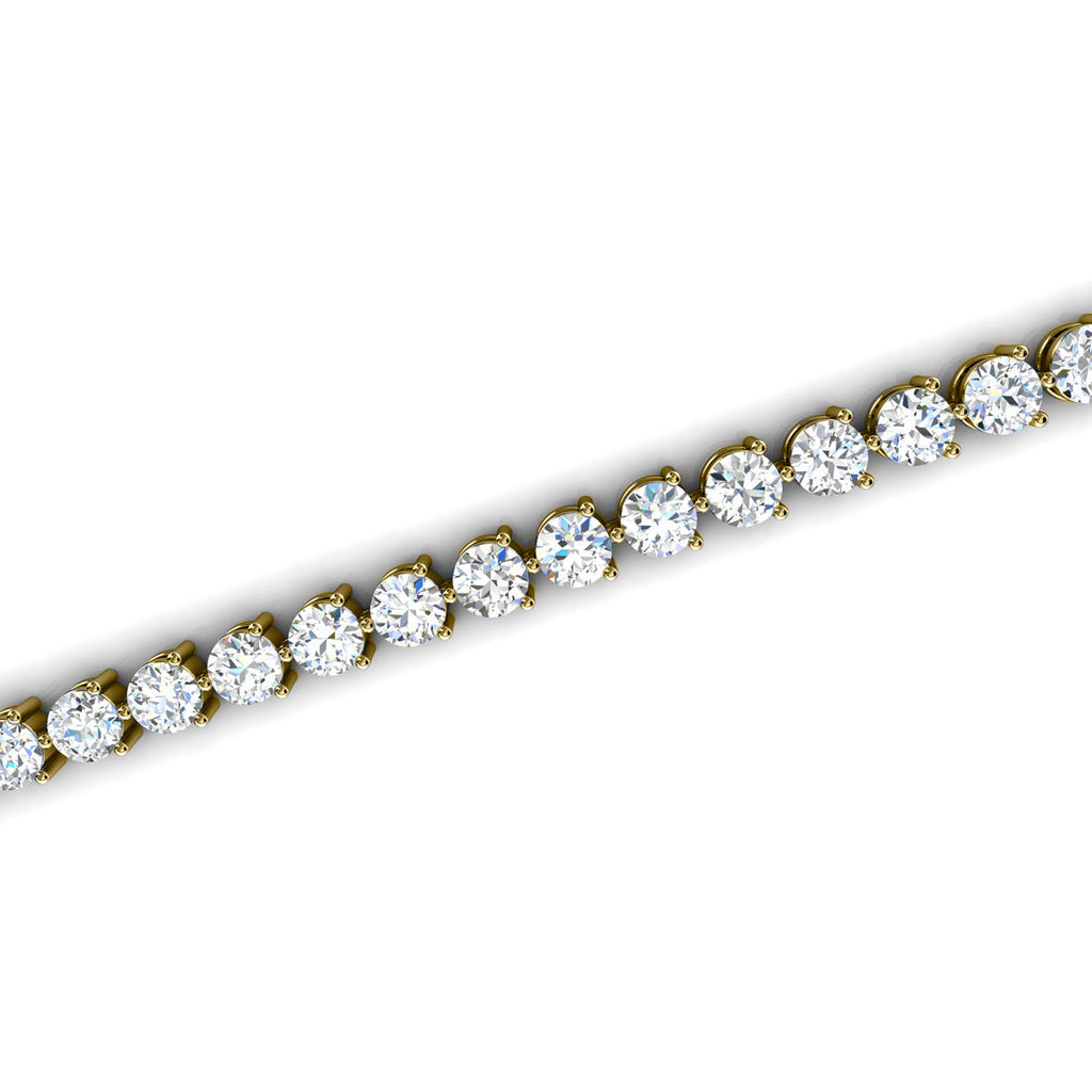 The Olympia Line: 10.50 CTW Round Lab-Grown Diamond Statement Tennis Bracelet 14K-18K Gold Platinum