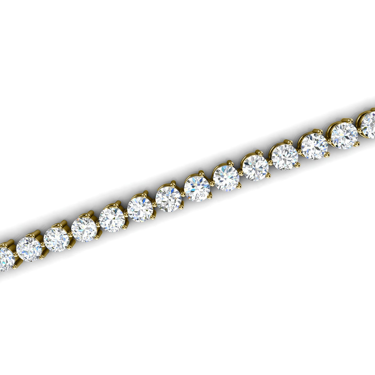 The Olympia Line: 10.50 CTW Round Lab-Grown Diamond Statement Tennis Bracelet 14K-18K Gold Platinum