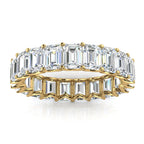 4.1mm Emerald-Cut 3.9 CWT Diamond Full Eternity Statement Ring in 18K Yellow Gold Ring