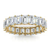 4.1mm Emerald-Cut 3.9 CWTDiamond Full Eternity Statement Ring in 14K Yellow Gold