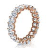 4.1mm Emerald-Cut 3.9 CWT Diamond Full Eternity Statement Ring in 18K Rose Gold Ring