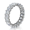 4.1mm Emerald-Cut 3.9 CTW Diamond Full Eternity Statement Ring in 18K White Gold Ring