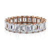 4.1mm Emerald-Cut 3.9 CWT Diamond Full Eternity Statement Ring in 18K Rose Gold Ring