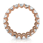 4.1mm Emerald-Cut 3.9 CWT Diamond Full Eternity Statement Ring in 14K Rose Gold Ring