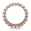 4.1mm Emerald-Cut 3.9 CWT Diamond Full Eternity Statement Ring in 18K Rose Gold Ring