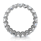 4.1mm Emerald-Cut 3.9 CTW Diamond Full Eternity Statement Ring in 18K White Gold Ring