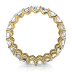 4.1mm Emerald-Cut 3.9 CWT Diamond Full Eternity Statement Ring in 18K Yellow Gold Ring