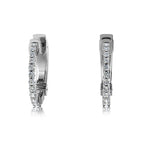 The Nova Huggie: 1.00 CTW Round Lab-Grown Diamond Shared-Prong Hoop Earrings 18K Gold