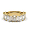 3.77 CTW Emerald-Cut Diamond Shared-Prong Half-Eternity Band in 14K Yellow Gold Ring