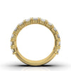 3.77 CTW Emerald-Cut Diamond Shared-Prong Half-Eternity Band in 14K Yellow Gold Ring