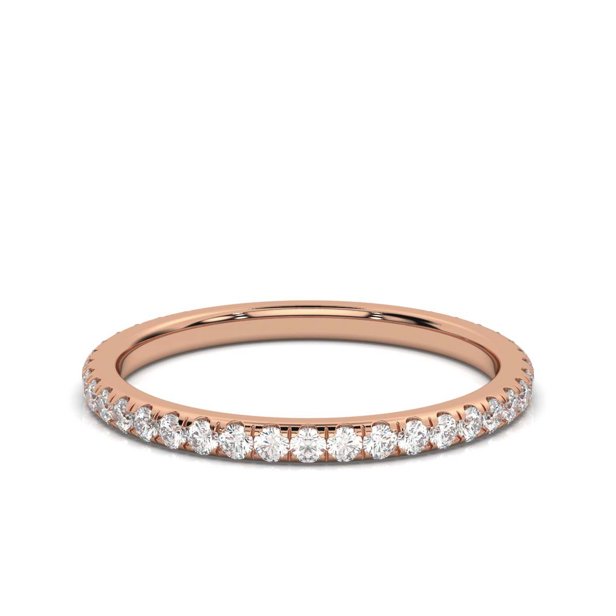 The Endless Ribbon: 0.46 CTW Petite Diamond Eternity Ring 14K-18K Gold/Platinum Band