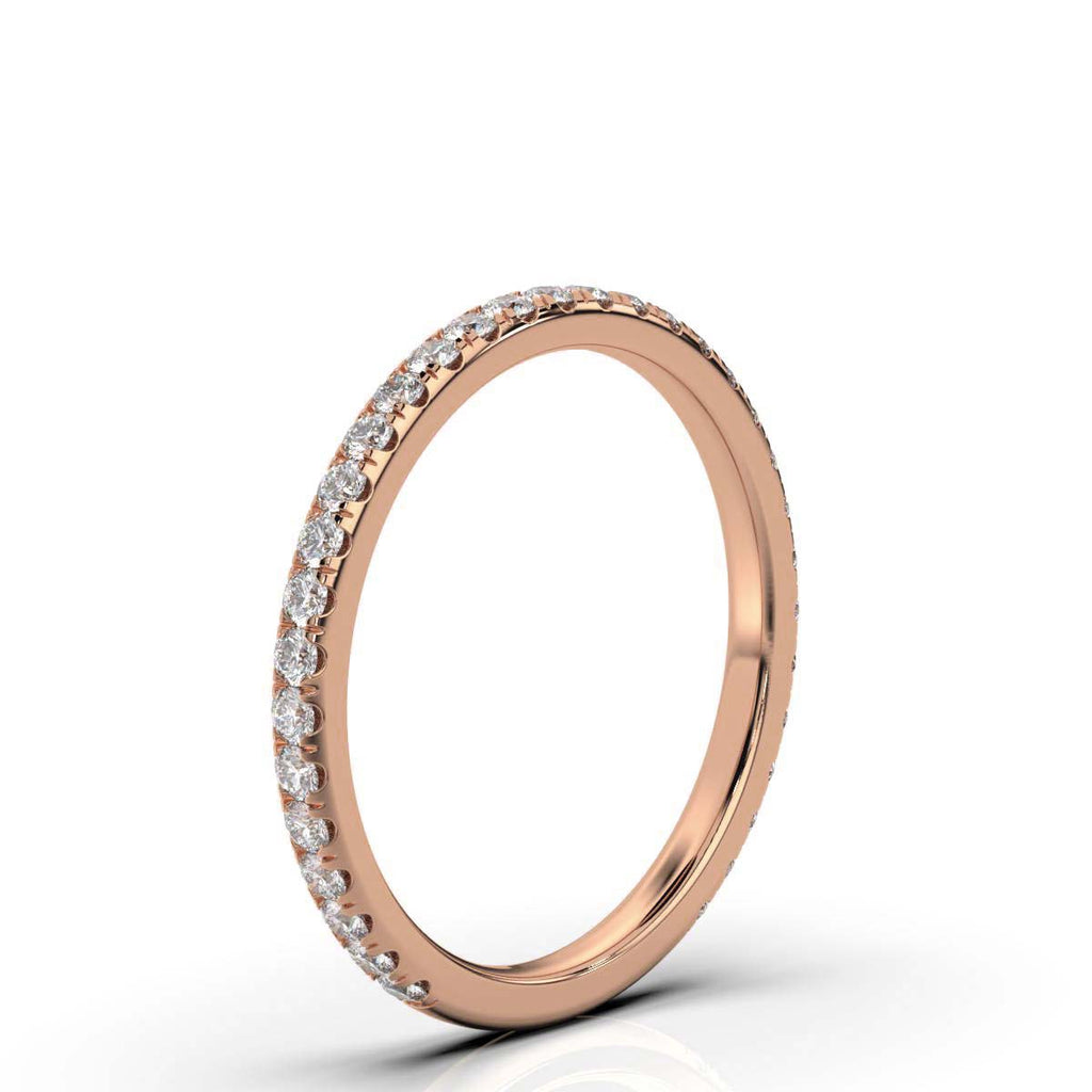 The Endless Ribbon: 0.46 CTW Petite Diamond Eternity Ring 14K-18K Gold/Platinum Band