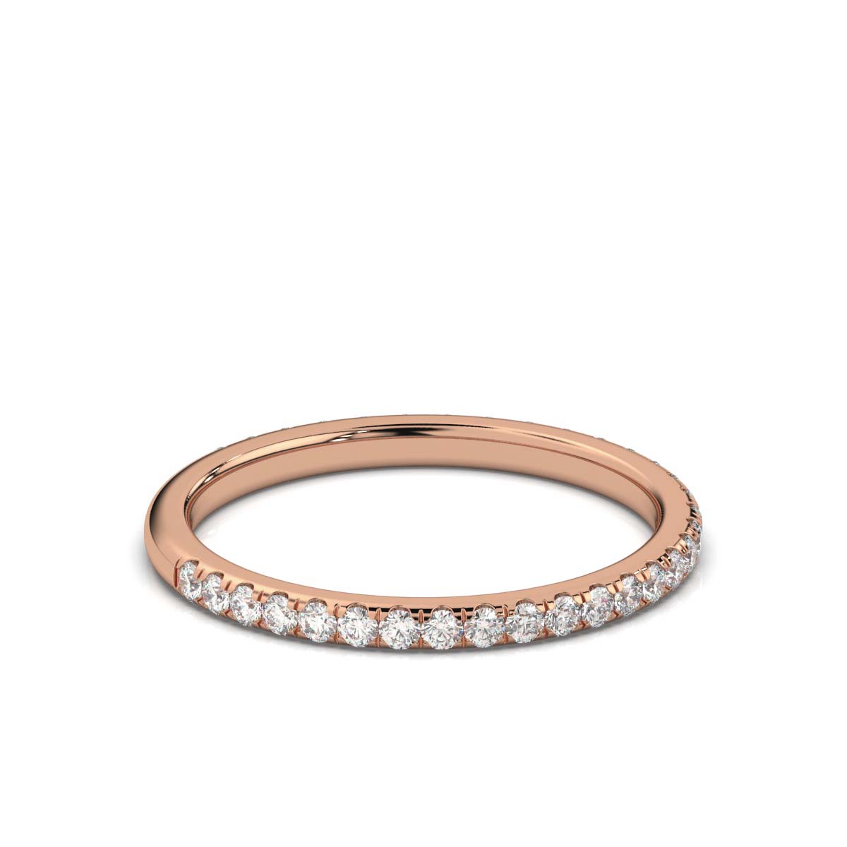 The Endless Ribbon: 0.46 CTW Petite Diamond Eternity Ring 14K-18K Gold/Platinum Band