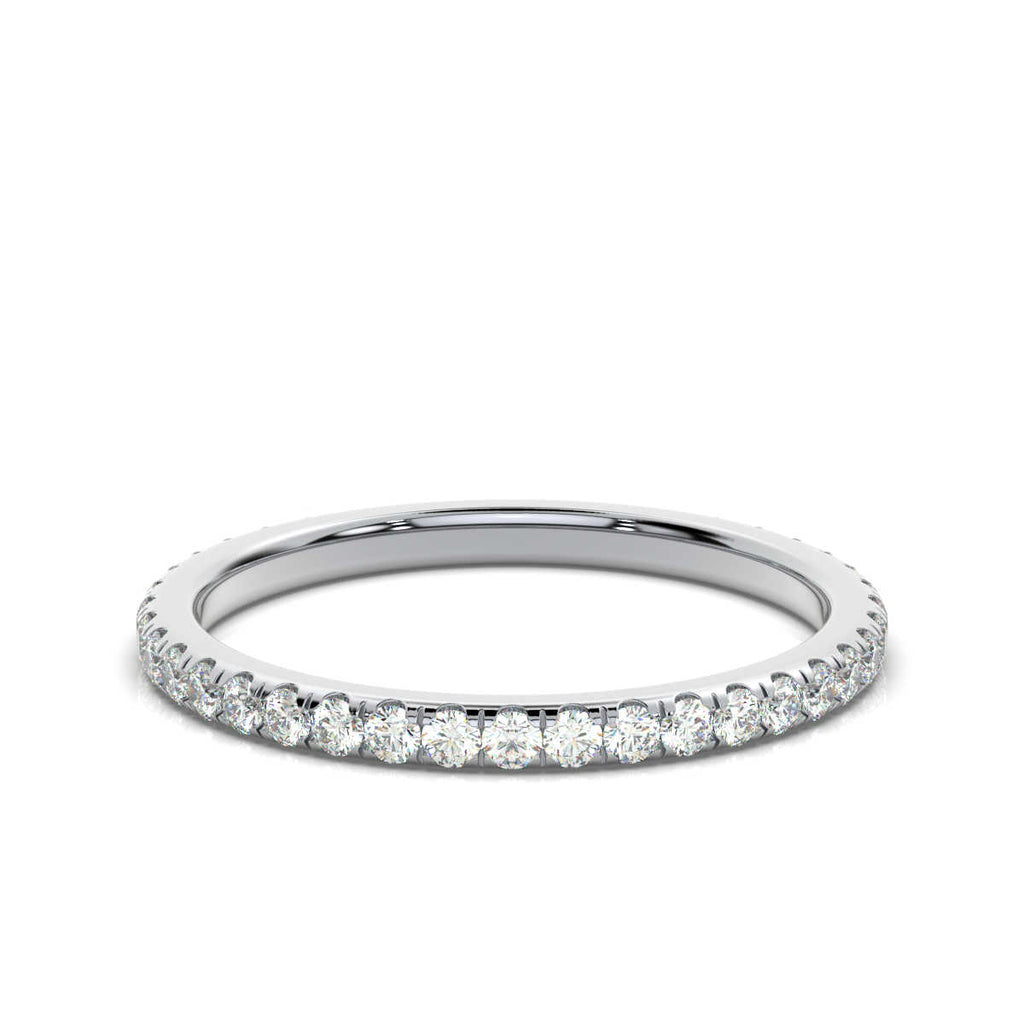 The Endless Ribbon: 0.46 CTW Petite Diamond Eternity Ring 14K-18K Gold/Platinum Band