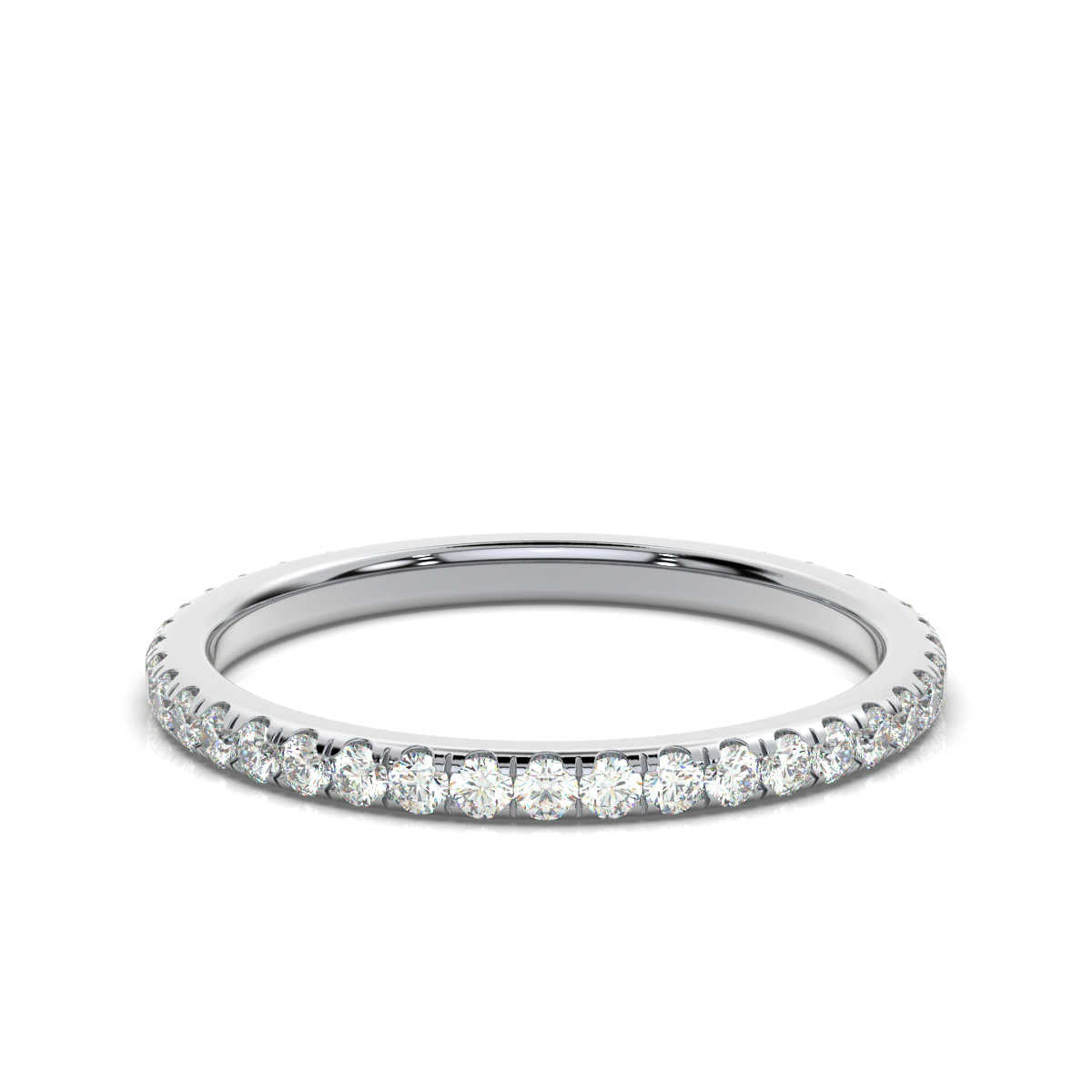 The Endless Ribbon: 0.46 CTW Petite Diamond Eternity Ring 14K-18K Gold/Platinum Band