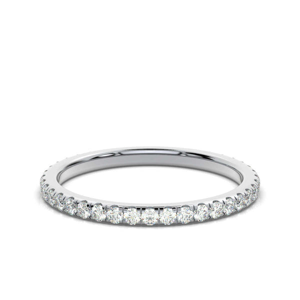The Endless Ribbon: 0.46 CTW Petite Diamond Eternity Ring 14K-18K Gold/Platinum Band