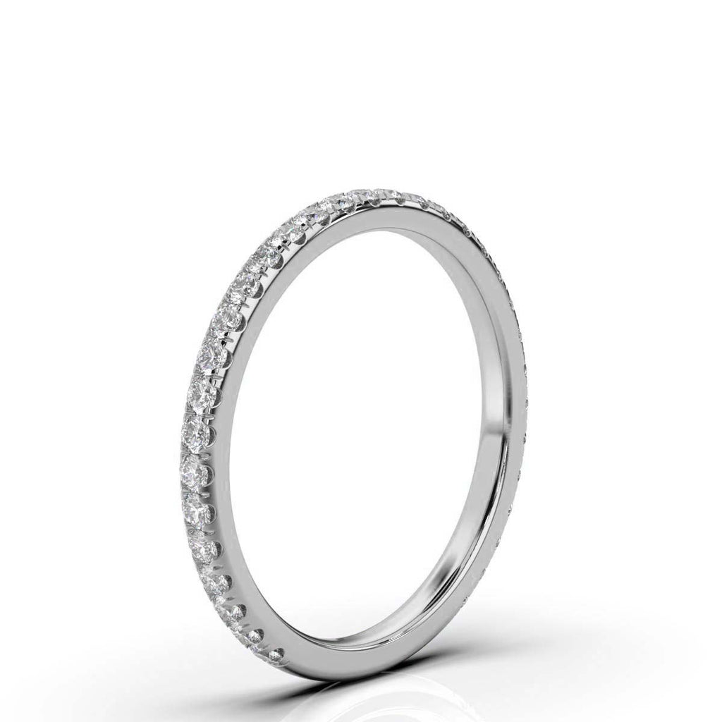 The Endless Ribbon: 0.46 CTW Petite Diamond Eternity Ring 14K-18K Gold/Platinum Band