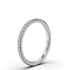 The Endless Ribbon: 0.46 CTW Petite Diamond Eternity Ring 14K-18K Gold/Platinum Band