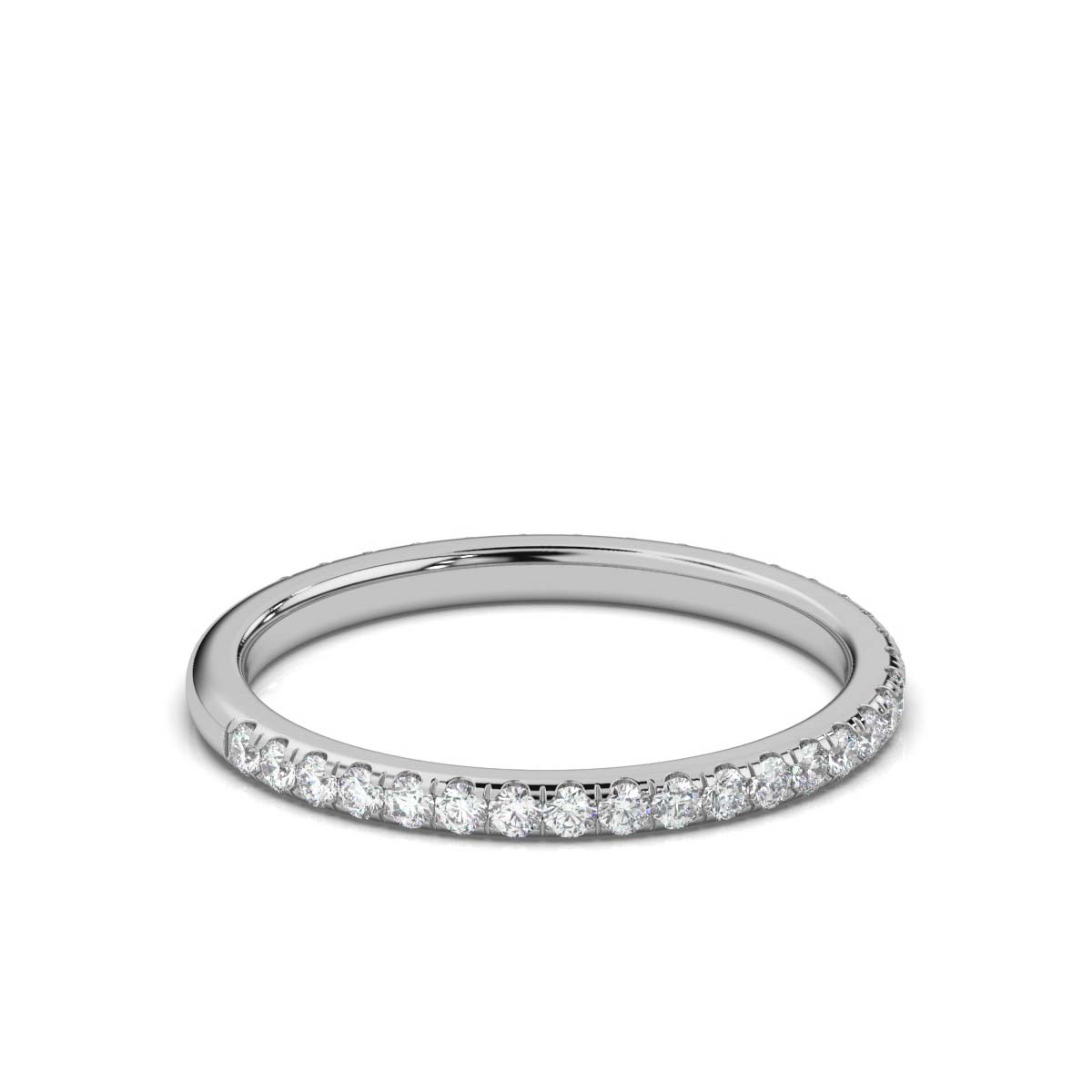 The Endless Ribbon: 0.46 CTW Petite Diamond Eternity Ring 14K-18K Gold/Platinum Band