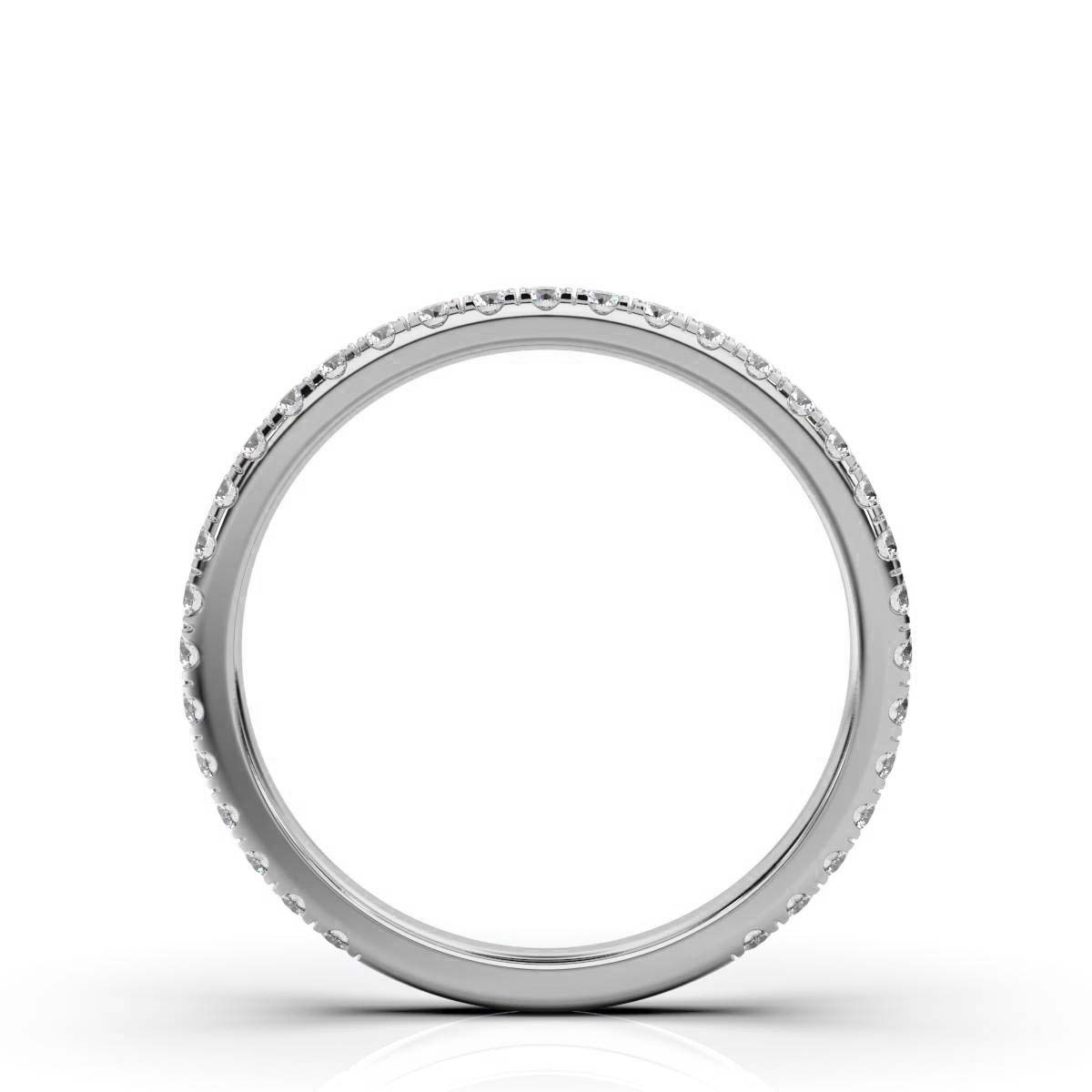The Endless Ribbon: 0.46 CTW Petite Diamond Eternity Ring 14K-18K Gold/Platinum Band