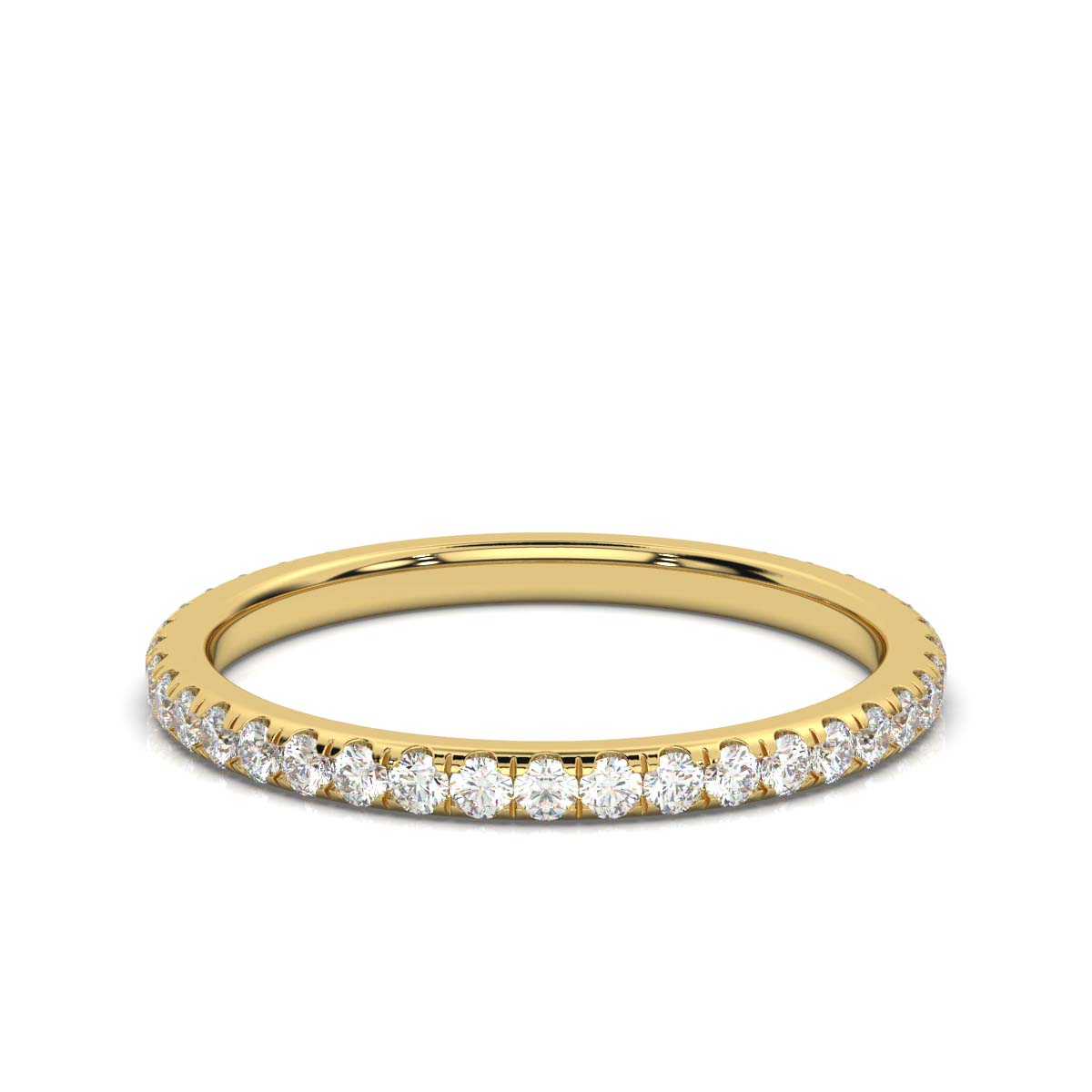 The Endless Ribbon: 0.46 CTW Petite Diamond Eternity Ring 14K-18K Gold/Platinum Band