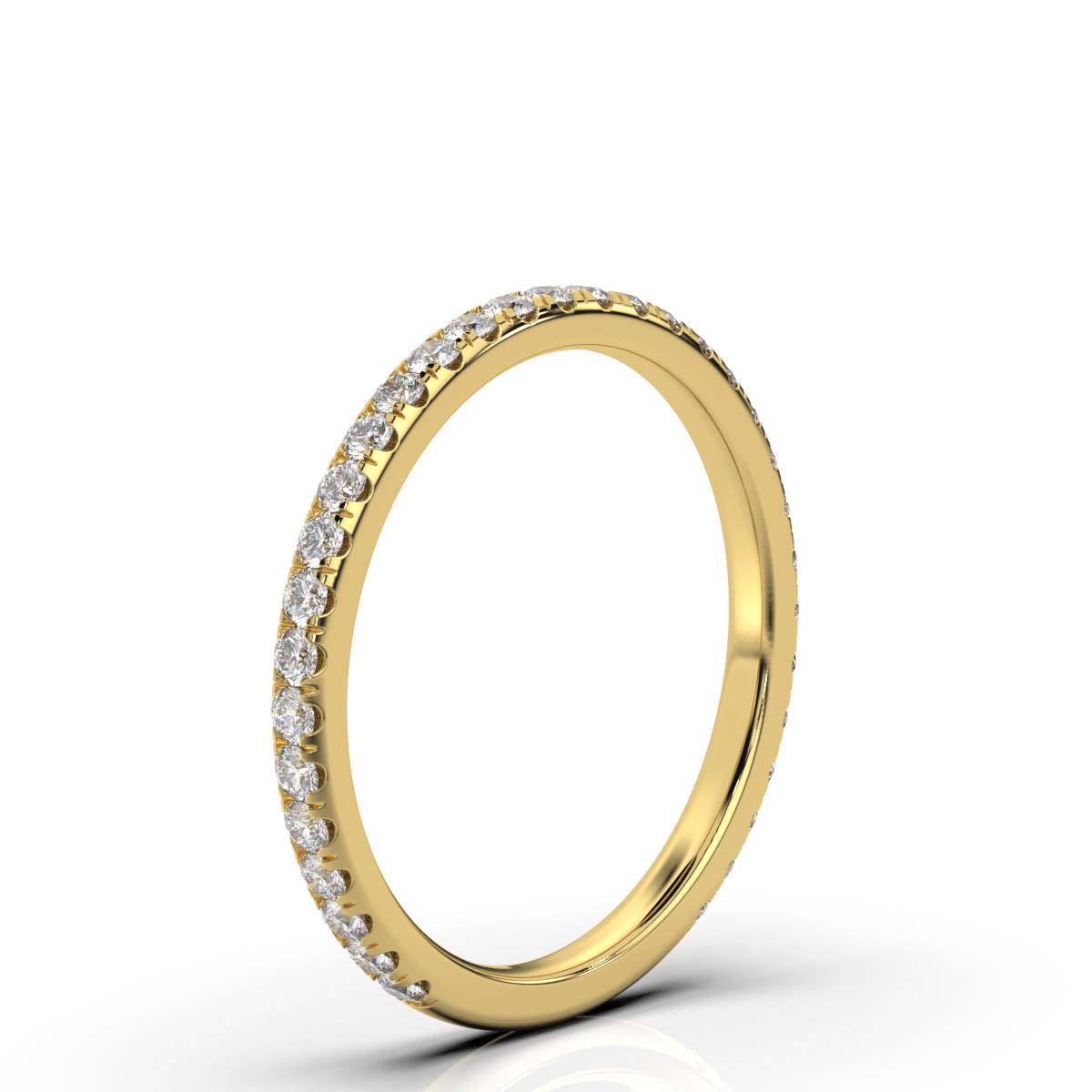 The Endless Ribbon: 0.46 CTW Petite Diamond Eternity Ring 14K-18K Gold/Platinum Band