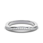 The Gentle Arc: 0.12 CTW Contoured Diamond Nesting Band 14K-18K Gold/Platinum Ring