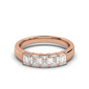 1 CT Emerald-Cut Lab Grown Diamond Wedding Band in 14K Rose Gold