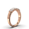 1 CT Emerald-Cut Lab Grown Diamond Wedding Band in 14K Rose Gold