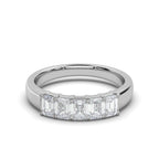 1 CT-10CT Emerald-Cut Lab Grown Diamond Wedding Band in Platinum