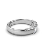 1 CT-10CT Emerald-Cut Lab Grown Diamond Wedding Band in Platinum