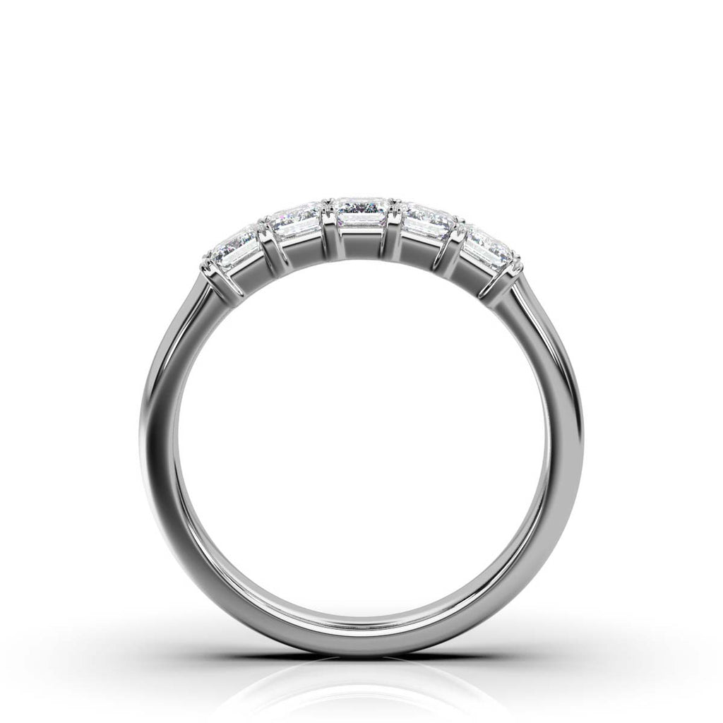 1 CT-10CT Emerald-Cut Lab Grown Diamond Wedding Band in Platinum