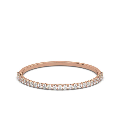 0.20-6 CTW Round Brilliant Cut Lab Grown Diamond Bubble Micro-Prong Stacking Band in 14K Rose Gold
