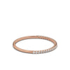 0.20-6 CTW Round Brilliant Cut Lab Grown Diamond Bubble Micro-Prong Stacking Band in 14K Rose Gold