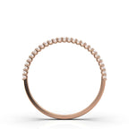 0.20-6 CTW Round Brilliant Cut Lab Grown Diamond Bubble Micro-Prong Stacking Band in 14K Rose Gold