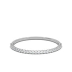 0.20-6 CTW Round Lab Grown Diamond Bubble Micro-Prong Stacking Band in 14K White Gold