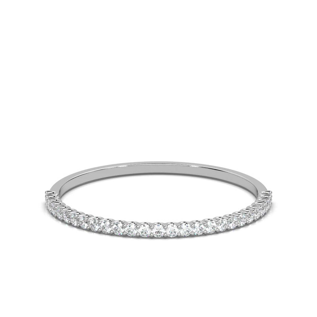 0.20-6 CTW Round Brilliant Cut Lab Grown Diamond Bubble Micro-Prong Stacking Band in Platinum
