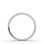 0.20-6 CTW Round Lab Grown Diamond Bubble Micro-Prong Stacking Band in 14K White Gold