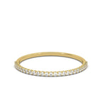 0.20-6 CTW Round Brilliant Cut Lab Grown Diamond Bubble Micro-Prong Stacking Band in 14K Yellow Gold