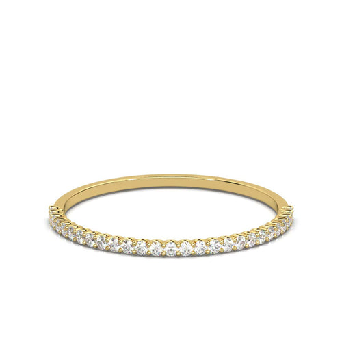 0.20-6 CTW Round Brilliant Cut Lab Grown Diamond Bubble Micro-Prong Stacking Band in 14K Yellow Gold