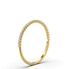 0.20-6 CTW Round Brilliant Cut Lab Grown Diamond Bubble Micro-Prong Stacking Band in 14K Yellow Gold