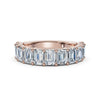 14K Rose Gold 2.20 CTW Emerald-Cut Lab-Grown Diamond Semi-Eternity Band Ring