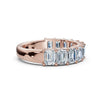 14K Rose Gold 2.20 CTW Emerald-Cut Lab-Grown Diamond Semi-Eternity Band Ring